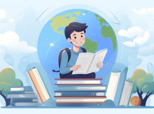 flat illustrations for the International day of education, cartoon flat illustration --ar 16:9 --v 5.2 Job ID: 8034ba84-f9f3-4726-aa13-252e6c252147
